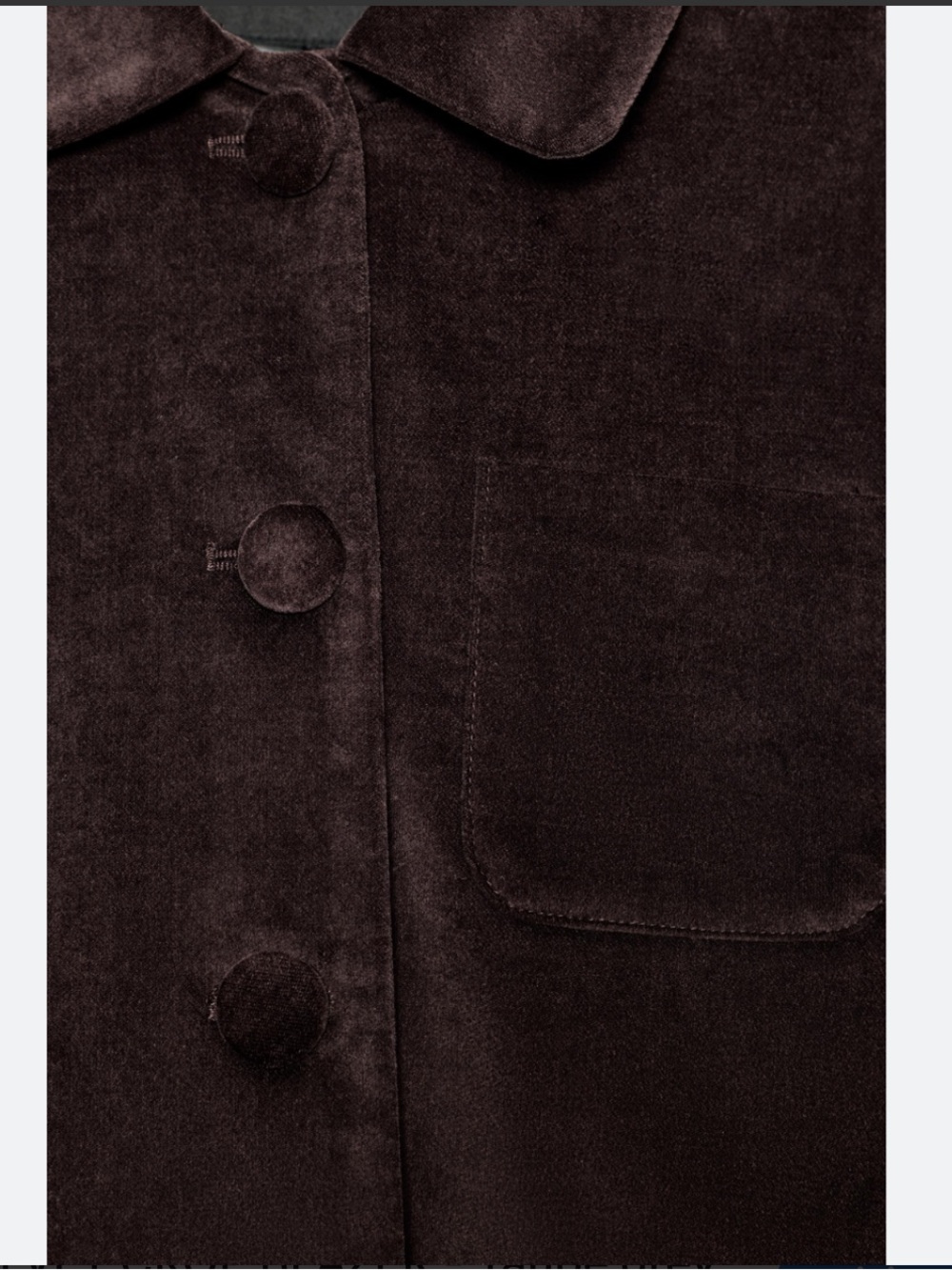 ZARA VELVET CROP BLAZER - Picture 8 of 8